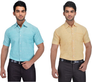 DESHBANDHU KHADI Men Solid Formal 