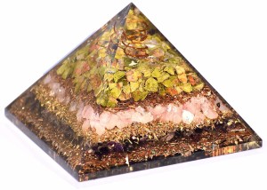 Unakite Orgone Pyramid Crystal Healing Emf Protection Aura Chakra Balancing 