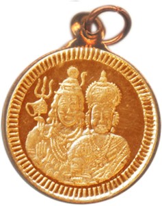 shiv parvati gold locket