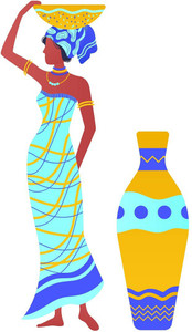 HAPPYSTICKY 70 cm Village Girl Large Vinyl Wallsticker(50 cm x 90 cm