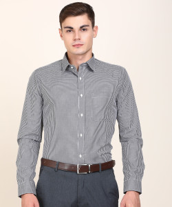 Raymond Men Checkered Formal White 