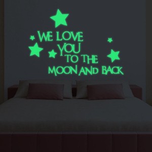 We love you to the moon and back again wall sticker 