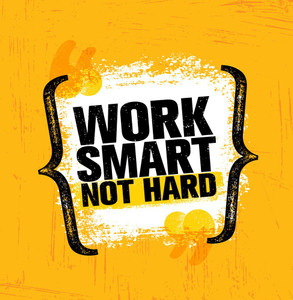 work smart not hard Motivational Poster Inspirational Poster Gym