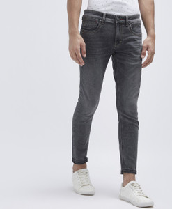 FBB Tapered Fit Men Grey Jeans 