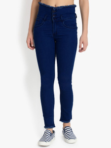 PERFECT FASHION Skinny Women Blue Jeans 