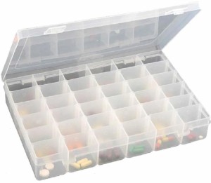 15 Grid Clear Portable Hard Plastic Make Up Storage Box Organizer with Removable Dividers Art Craft Jewelry Earring Beads Ring Sewing Pills Accessories Case Container Style 2 