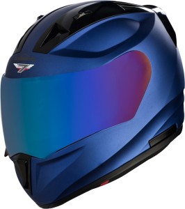 Steelbird Sa Wings Aeronautics Full Face Helmet In Matt Y Blue