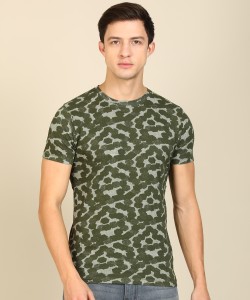 Pepe Jeans Printed Men Round Neck Green, Grey T-Shirt - Buy Pepe Jeans Printed  Men Round Neck Green, Grey T-Shirt Online at Best Prices in India |  