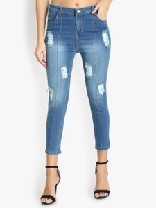 high waist denim Skinny Women Blue 