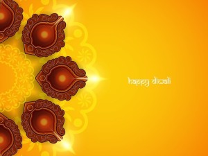 yellow background happy diwali A Paper Print - Decorative posters in India  - Buy art, film, design, movie, music, nature and educational  paintings/wallpapers at 