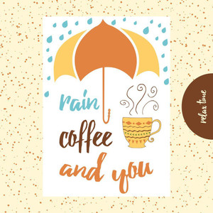 KD rain coffee and you Sticker Poster|Beautifull Quotes|amazin quotes