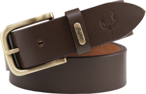 Flyer Men's Genuine Leather Belt - Brown, Adjustable Buckle, 34 Mm Width, Sizes 28-44 Inches (BR1819) - View #8