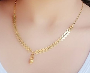 Stylish Leaf Design Fashionable Gold Plated