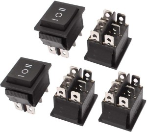 uxcell Lacthing Rocker Toggle Switch 2 Positions Heavy-Duty 15A 250V/20A 125V 4 Pin DPST ON/Off 2 Pcs 