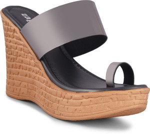 zapatoz grey wedge mules
