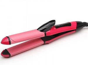 ShopGlobal Nova NHS 800 2 in 1 Hair Straightener and Curler Pink