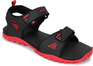 red casual sandals