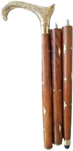 Details about   Derby Brass Handle Walking Stick Folding Wooden Brass Inlaid Walking Cane gift.