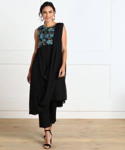 BIBA Embroidered Kurta, Salwar 