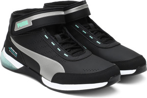 puma mercedes kart cat lqdcell mid top casual shoes black