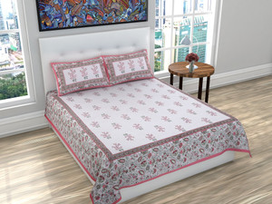 trency 145 TC Cotton Queen Printed Flat Bedsheet - Buy trency 145 TC ...