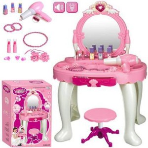 Details about   Girls Glamour Mirror Vanity Makeup Toys Dressing Table Role Play Game Girls Kids 