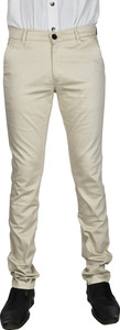 MAKHAN LEG WEAR Slim Fit Men Cream 