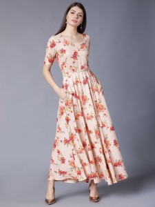 Vishudh Women Maxi Pink Dress - Buy ...