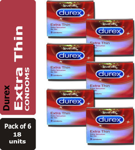 DUREX Extra Thin, Extra Sensation Condom Price in India - Buy DUREX ...