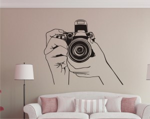 Photographer Sticker Living The Dream Camera Photo Wall Vinyl Print Decal Art 