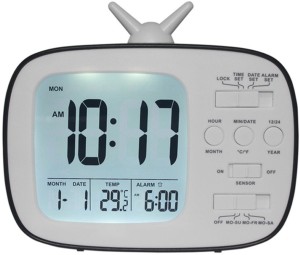 BV & Jo Digital Alarm Clocks LED Auto Light Control Time Calendar Thermometer Snooze 