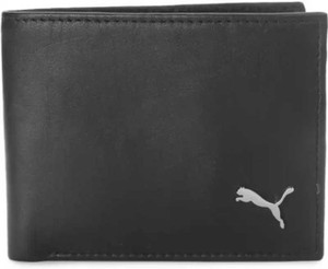 PUMA Men Black Genuine Leather Wallet 
