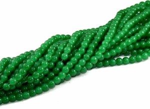 A1638 k2-accessories 100 pieces 6mm Crackle Glass Beads Emerald Green & Clear 