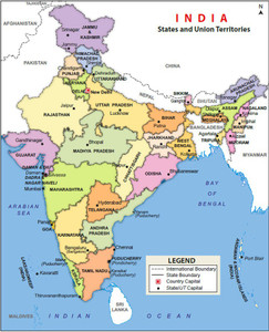 India New Map Hd India Map Fully Waterproof Vinyl Sticker Poster (24X18 Inches) Can1296-2  Fine Art Print - Maps Posters In India - Buy Art, Film, Design, Movie,  Music, Nature And Educational Paintings/Wallpapers At Flipkart.com