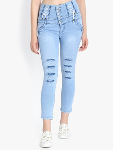 PERFECT FASHION Skinny Women Blue Jeans 