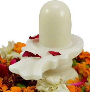 ANCHAL PRODUCTS ANCHAL PRODUCTS White Marble Shivling | Lord Shiva Murti |  Shiv Idol Pure Marble Shiv ling Without Joint | Shivlingam Shiva Lingam | 3  Inch Decorative Showpiece - 8 cm