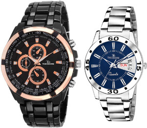 THEODORE Classic Metal Chain Series Analog Watch - For Couple