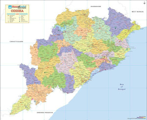 Map Of Odisha In Odia Odisha Detailed Map Fine Art Print - Maps Posters In India - Buy Art, Film,  Design, Movie, Music, Nature And Educational Paintings/Wallpapers At  Flipkart.com