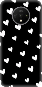 KARTXITAI Cover Compatibile con OnePlus 7T Custodia Trasparente Slim in Silicone TPU con Assorbimento degli Urti e Anti-Graffio-Funghi, farfalla, luna