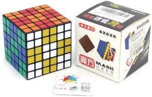 ShengShou 7090A 6x6x6 Glossy Magic Cube Speed Puzzle Cube For Competition Black 