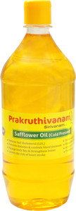 Prakruthivanam Safflower / Kusuma Oil-1Ltr Safflower Oil Plastic Bottle