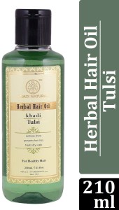 KHADI NATURAL Ayurvedic / Herbal Tulsi Hair Oil - Price in India, Buy KHADI  NATURAL Ayurvedic / Herbal Tulsi Hair Oil Online In India, Reviews, Ratings  & Features 