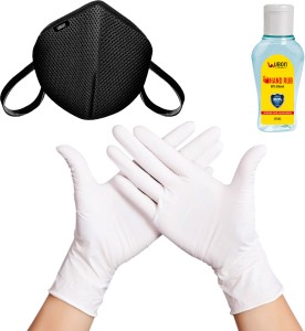 gloves and sanitizer