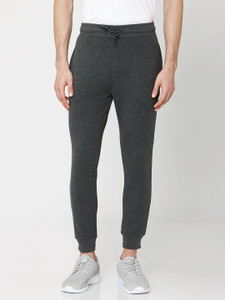 MUFTI Solid Men Black Track Pants - Buy 