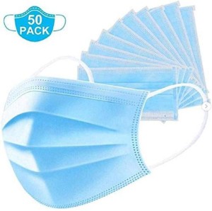Dust Protection FDA certific 50 Pieces Thick 3Ply Disposable Face No Breathing Valve 