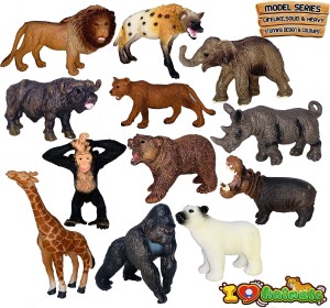 Miniature Mart Wild Safari Zoo Animals Figures Toys, Realistic Small Size  Animal Figurines Vinyl Plastic African Jungle Animals Play set with  Elephant, Giraffe, Lion, Tiger, Gorilla for Kids | Babies | Children |