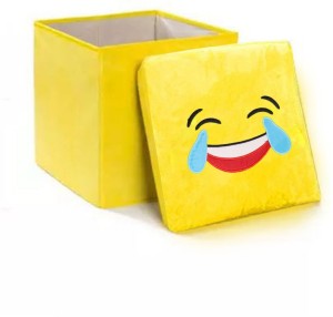 House Of Sensation Cartoon cheap 2 in 1 kids toy storage box chair fashion  custom soft plush whatsapp emoji home foldable storage box (Pack of 1) Storage  Box Price in India -