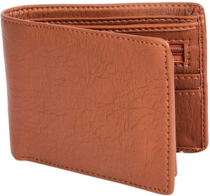 TnW Men's Artificial Leather Bi-Fold Wallet - Tan Color, 6 Pockets With Coin Pouch - View #4