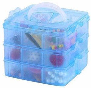 Large Capacity Combinable and Waterproof Sewing Thread Cabinet Transparent Plastic Storage Drawers Kids Building Blocks Fuse Beads Stationary Organiser with 24 Drawers Blue BaiNa Craft Storage Box 