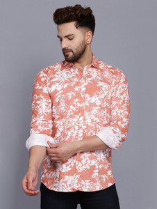 Printed, Floral Print Casual Pink Shirt 
